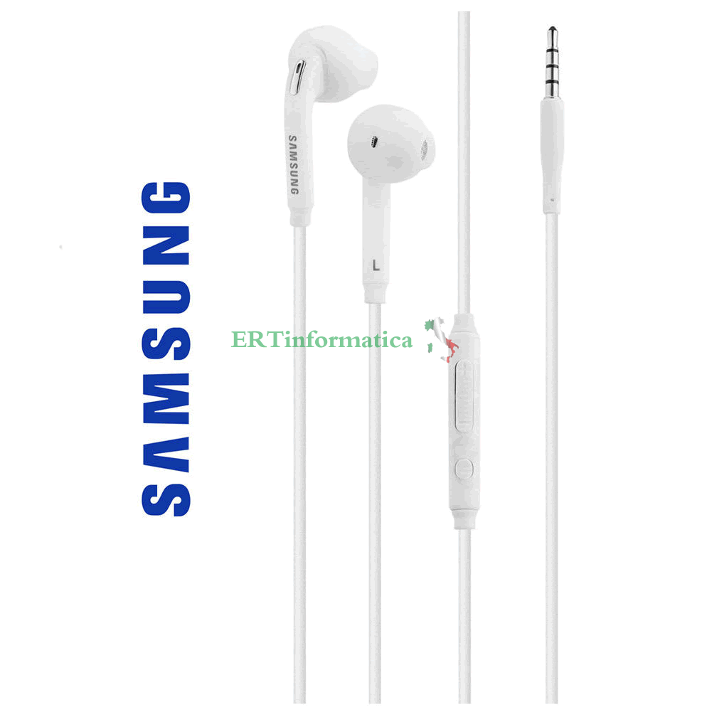 Cuffie - ertinformatica - CUFFIE AURICOLARI ORIGINALI SAMSUNG EO-EG920BW  GALAXY S6 S7 S8 S9 EDGE S5 S4 NOT