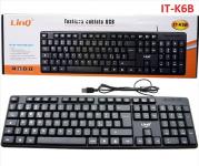 TASTIERA 105 TASTI USB CABLATA IT-K6B CAVO 1,2MT WIN MAC LINUX