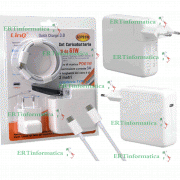 ALIMENTATORE NOTEBOOK MACBOOK AIR PRO CHROMEBOOK 61W TYPE C 5A 2 METRI