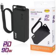 Alimentatore Caricabatterie Pd 90W Type-C Per Notebook ASUS LENOVO HP SAMSUNG Smartphone Linq Pd9070