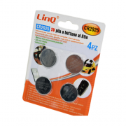 KIT 4 BATTERIE CR2025 3V PILA A BOTTONE A LITIO CHIAVE AUTO GIOCATTOLI TELECOMANDI