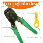 PINZA CRIMPATRICE JACK CONNETTORE RJ45 RJ11 CAVO RETE