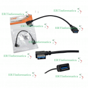 MINI PROLUNGA ANGOLARE CAVO USB AM/AF ANGOLO RETTO 90°