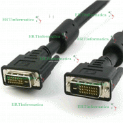 CAVO DVI 24+1 MASCHIO A DVI 24+1 MASCHIO LUNGHEZZA 1.8 metri 1.8 Mt  LCD, TV, DVD, XBOX