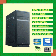 COMPUTER DESKTOP CASA UFFICIO SCUOL INTEL i5-3450 RAM 8GB SSD 240GB USB 3.0 HDMI